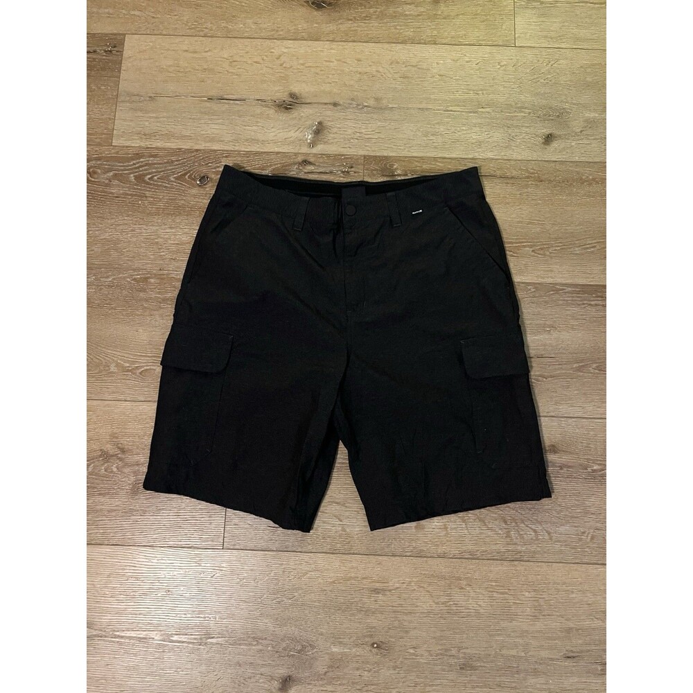 Hurley Mens Black Outdoor Nylon Cargo Shorts Size 36